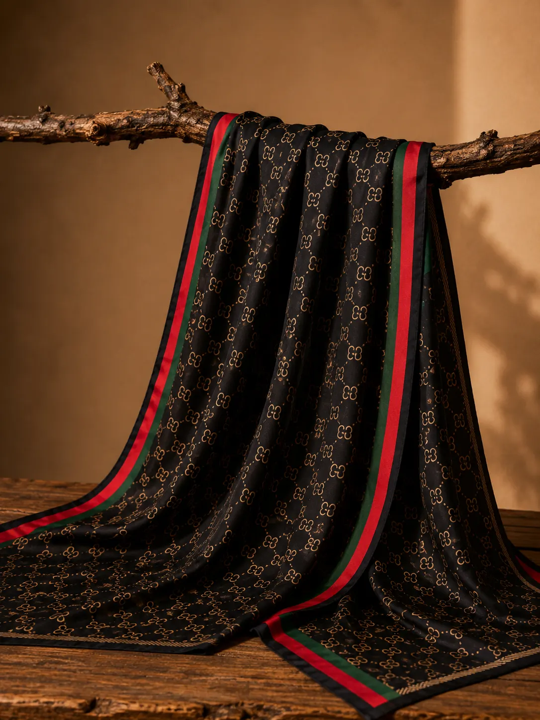 The Noir Heritage Silk Scarf