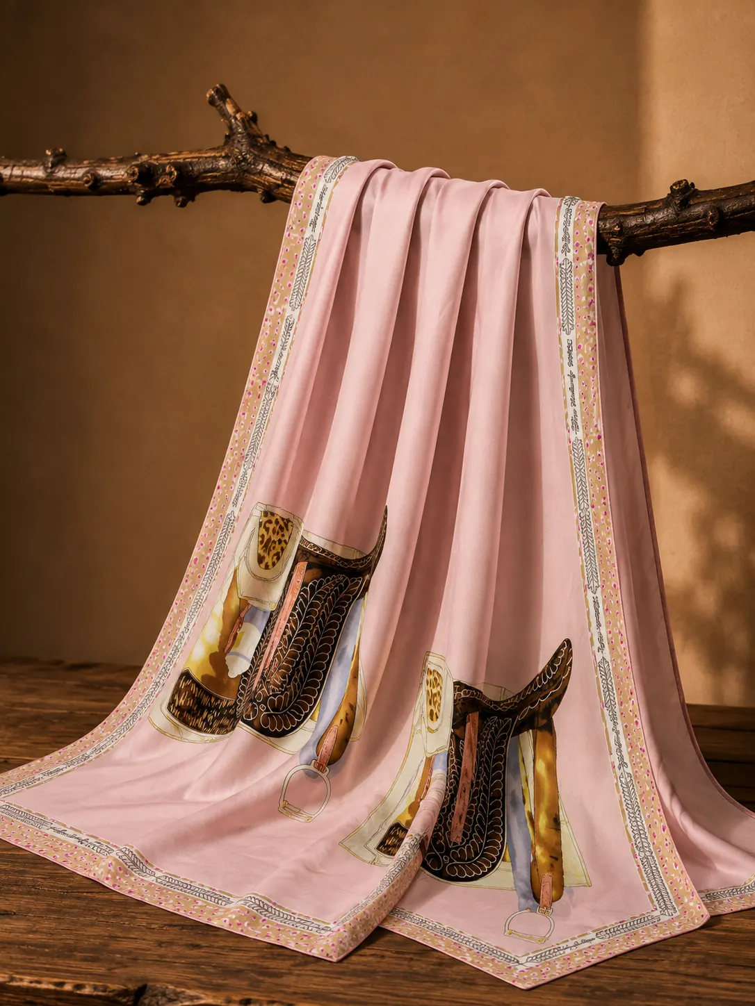 The Blush Equestrian Silk Scarf
