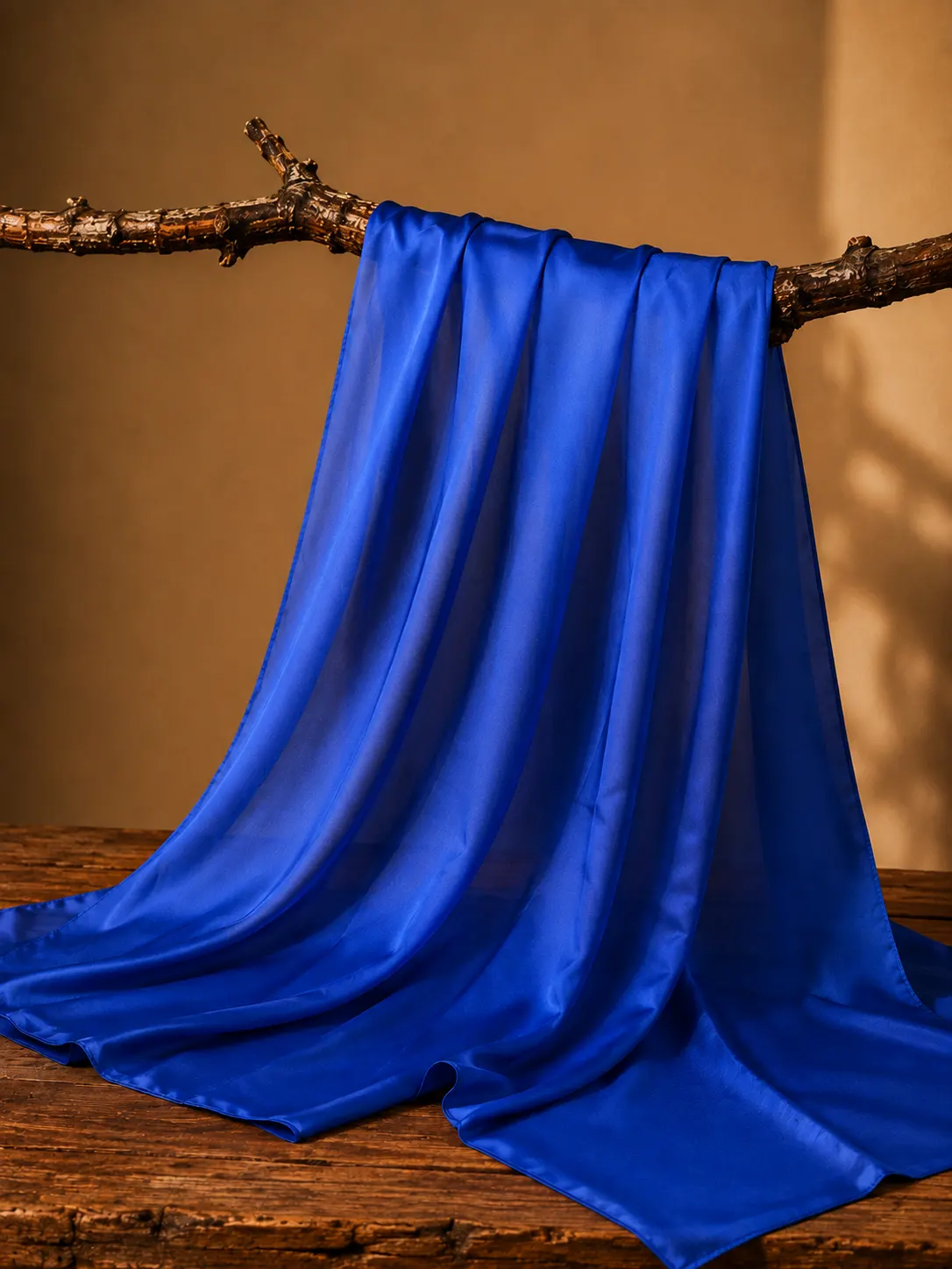 The Royal Azure Silk Scarf
